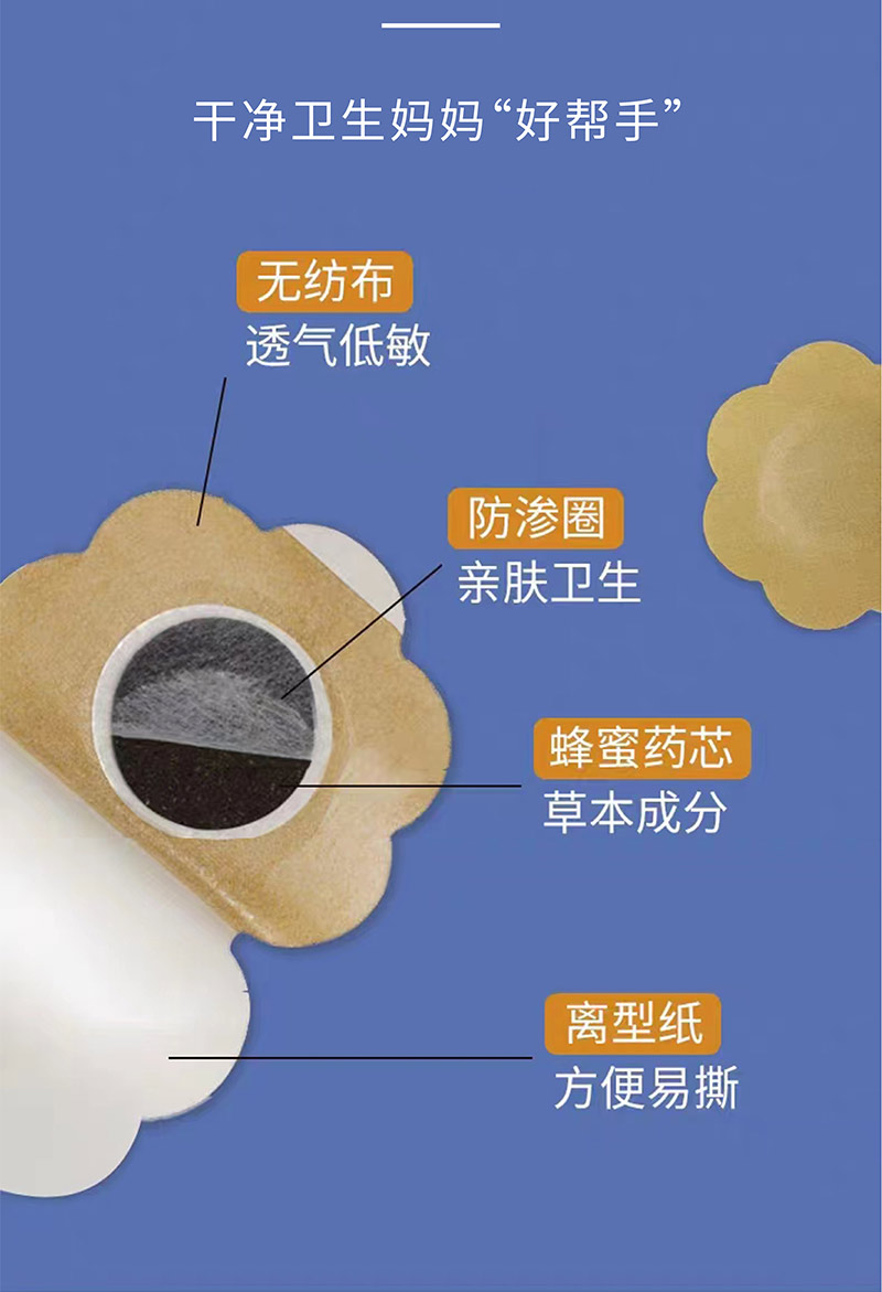 蜂蜜藥芯無紡布親膚衛生保健貼